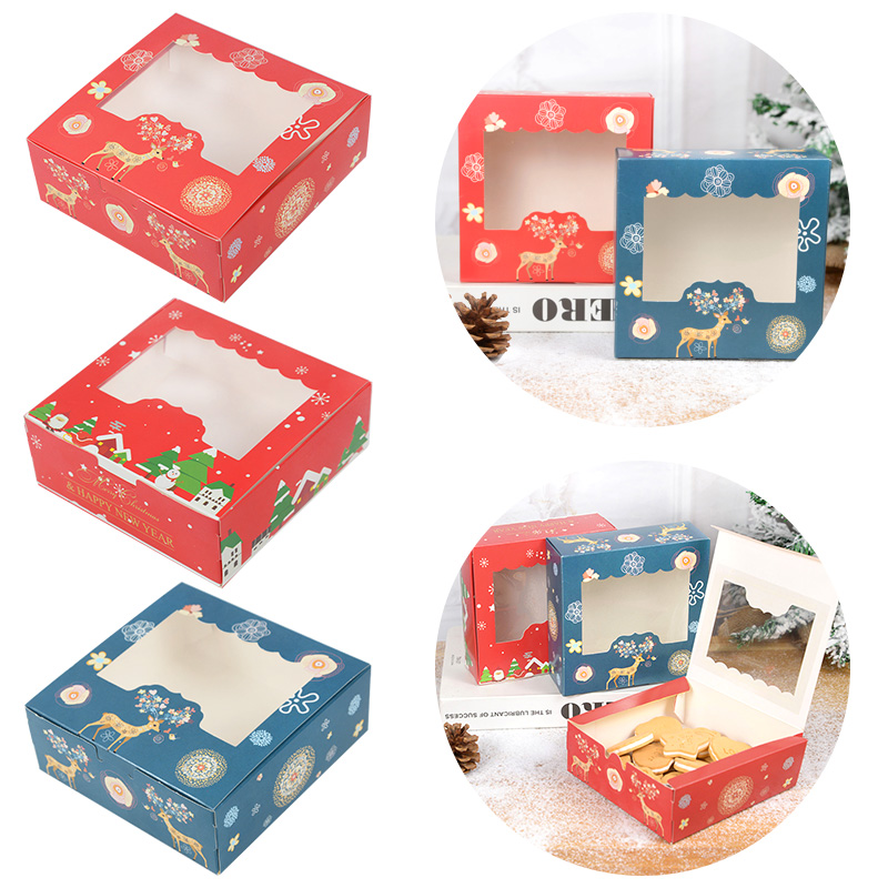 Advent Calendar Gift - 10/5Pcs Christmas Cookie Box with Window