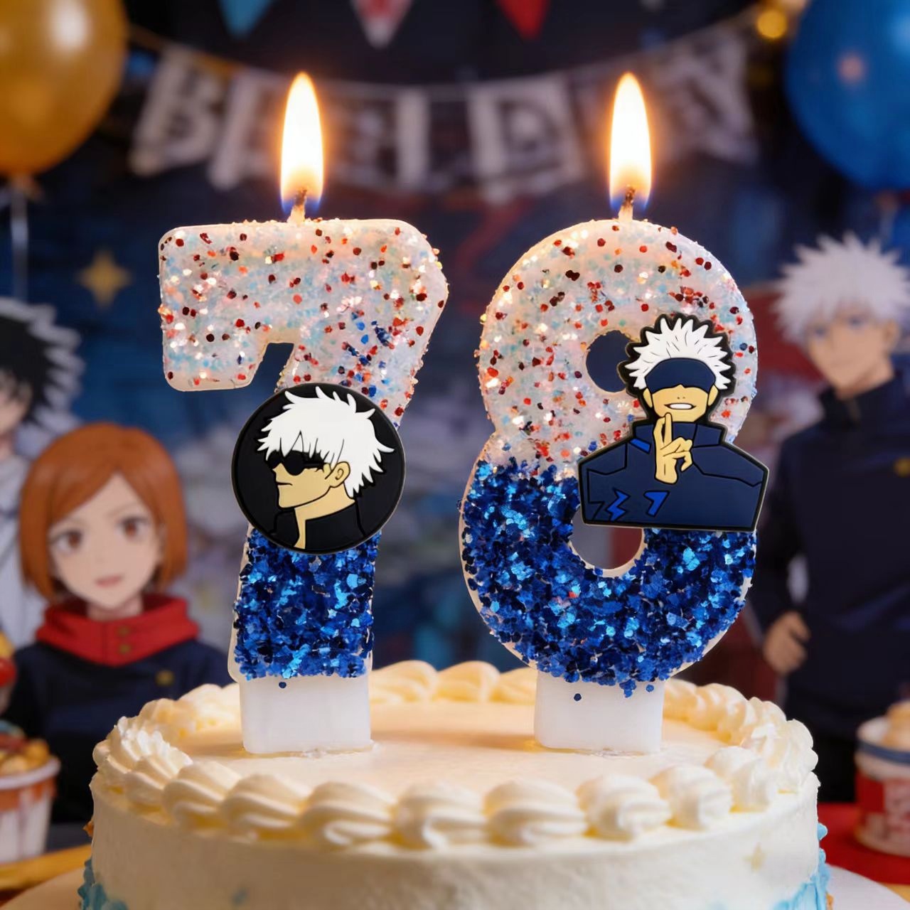 Holiday Candle Set - Cartoon Jujutsu Kaisen Theme Candle Number