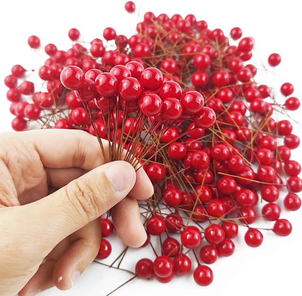 Christmas Wreath Fake - Artificial Holly Berries Mini 10 mm