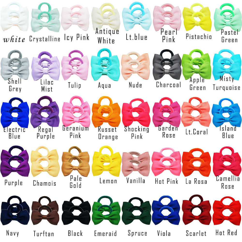 40/60/80 Baby Girls Hair Ties  - Ribbon Bow Gift recension och pris