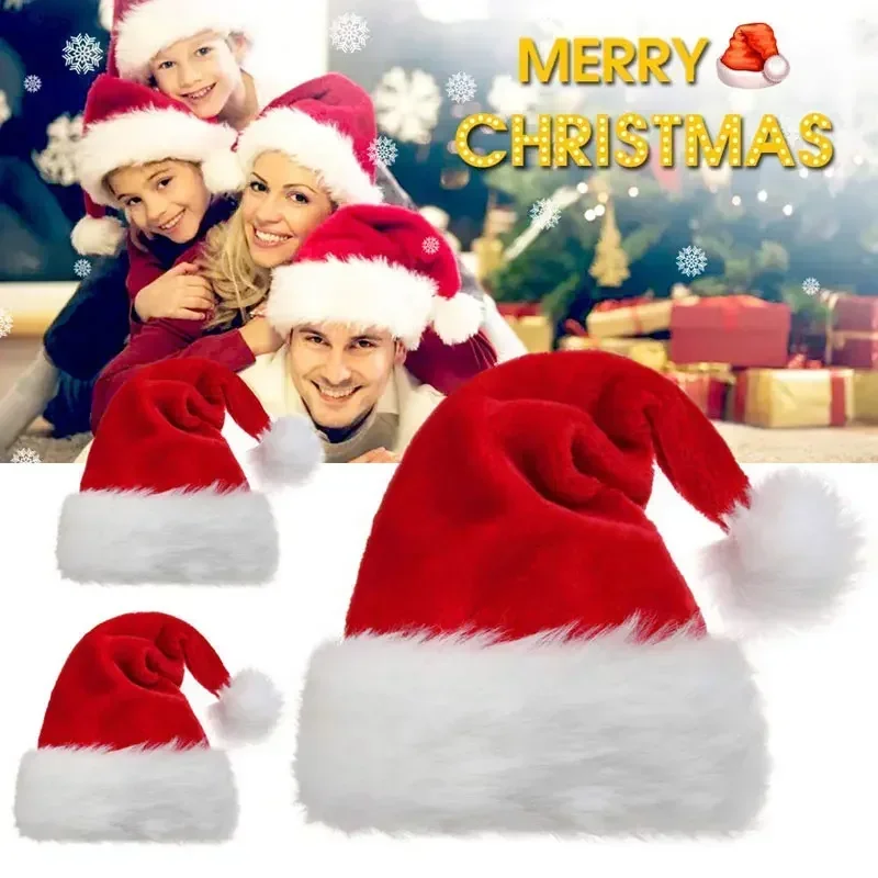5/1PCS Christmas Hat Plush Adu - Santa Hat Plush recension och pris