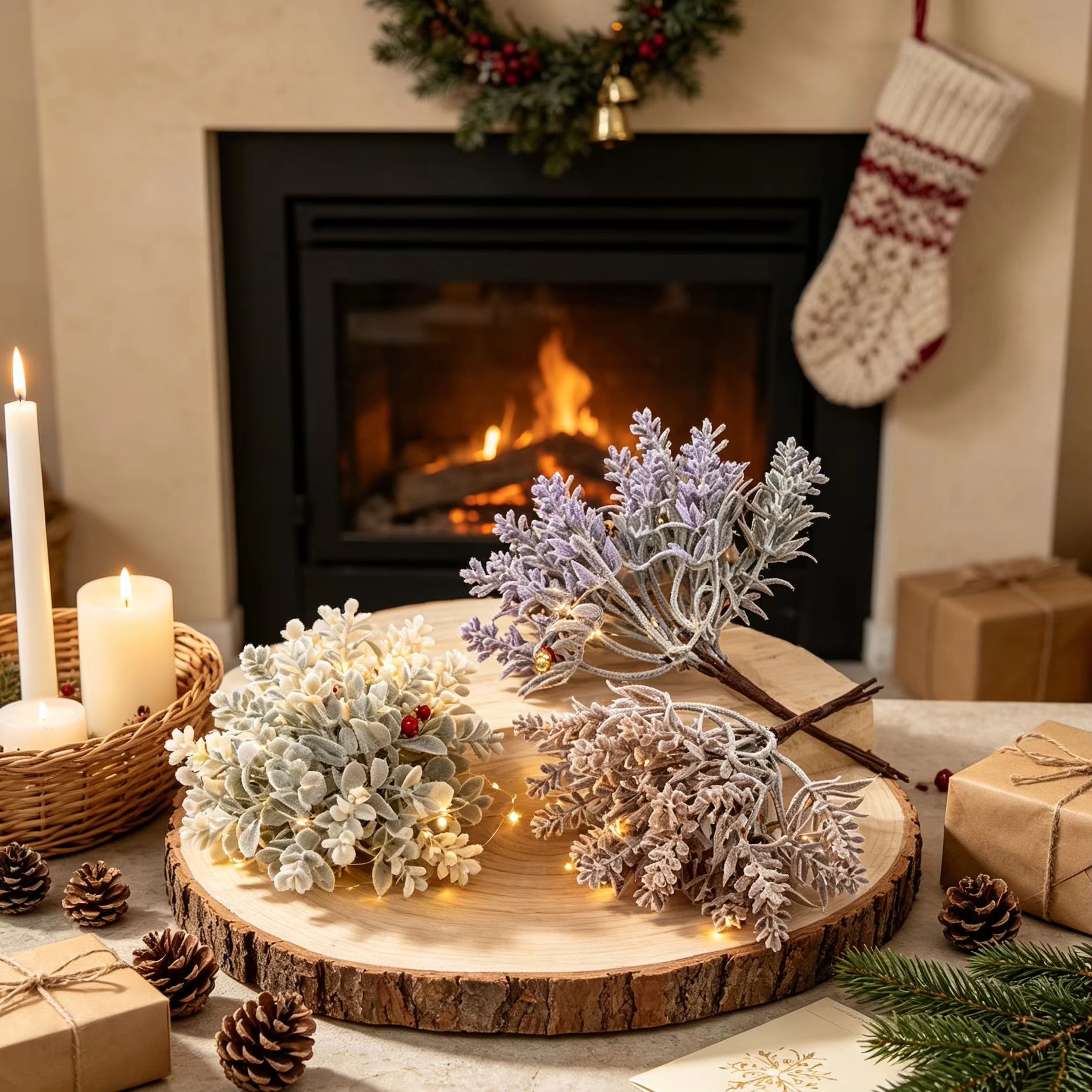 1/5PCS Artificial Plastic Flow - Christmas Wreath Fake recension och pris