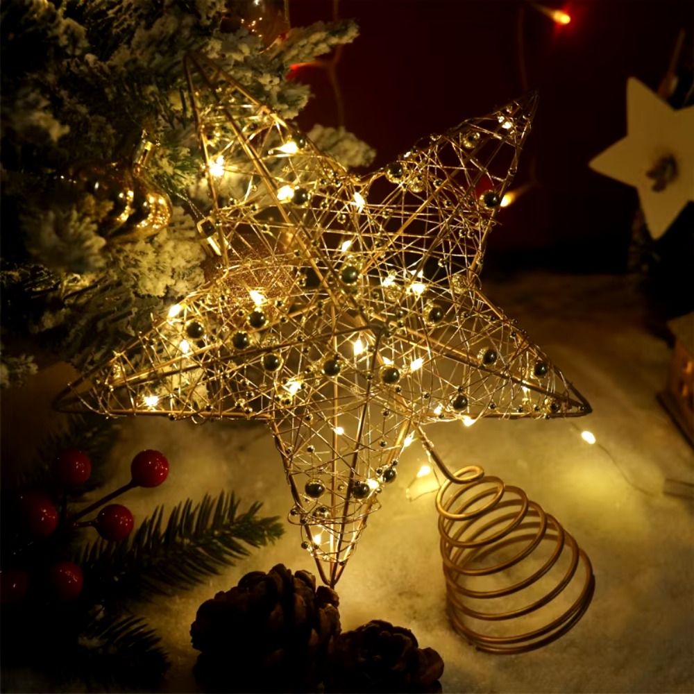 Gold/Silver LED Christmas Tree - Star Tree Topper recension och pris