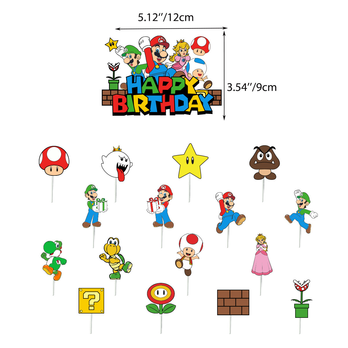 Balloon Mary Mario Cake Flag F - Holiday Candle Set recension och pris