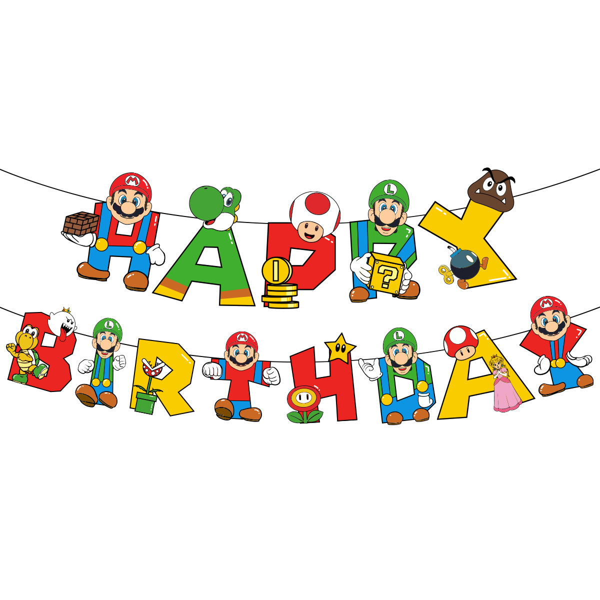 Balloon Mary Mario Cake Flag F - Holiday Candle Set recension och pris