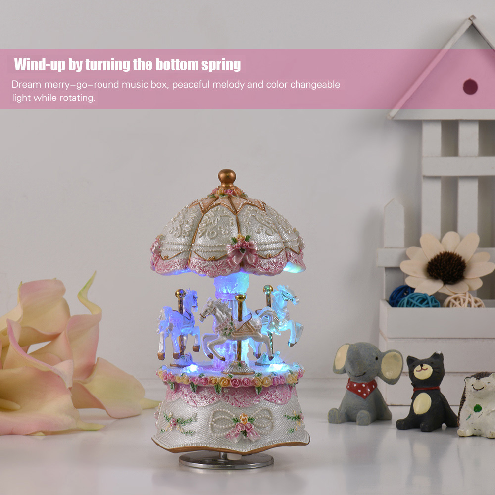 Luxury Dream 3-Horse Rotating  - Snow Globe Musical recension och pris