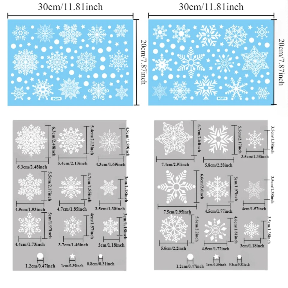 1Set Snowflake Window Stickers - Snowflake Window Decal recension och pris