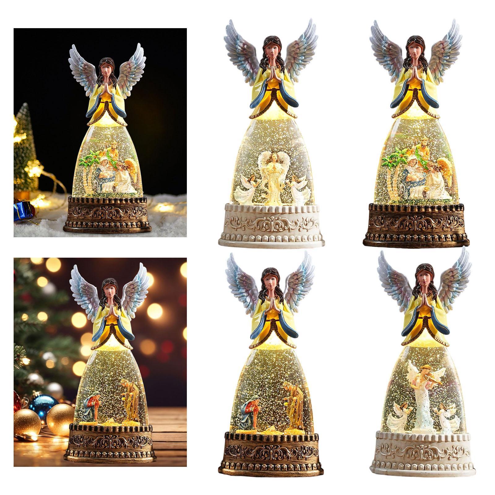 Lighted Angel Figurine Snow Gl - Snow Globe Musical recension och pris
