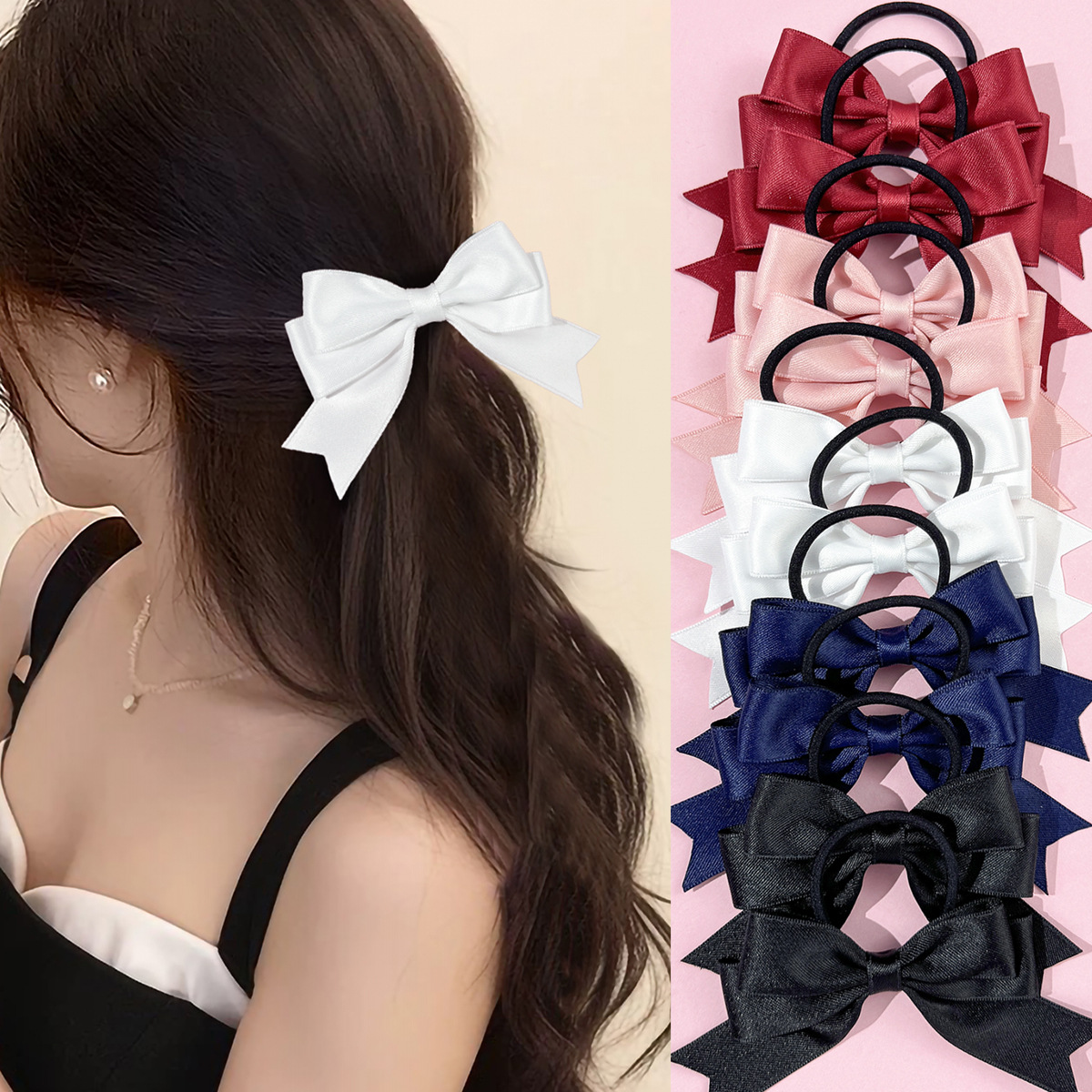 2 Pieces of Bow Hair Ties, Swe - Ribbon Bow Gift recension och pris