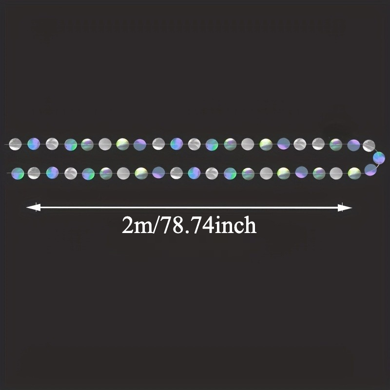 1pc Shimmering Iridescent Circ - Tinsel Garland Decoration recension och pris
