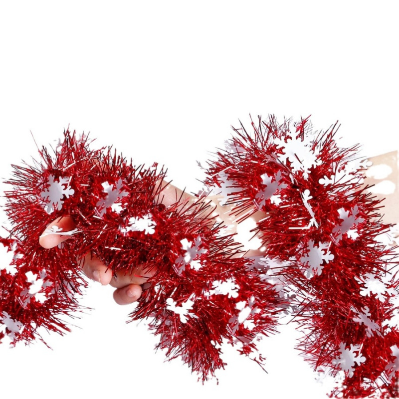 1pc Christmas Tinsel Snowflake - Tinsel Garland Decoration recension och pris