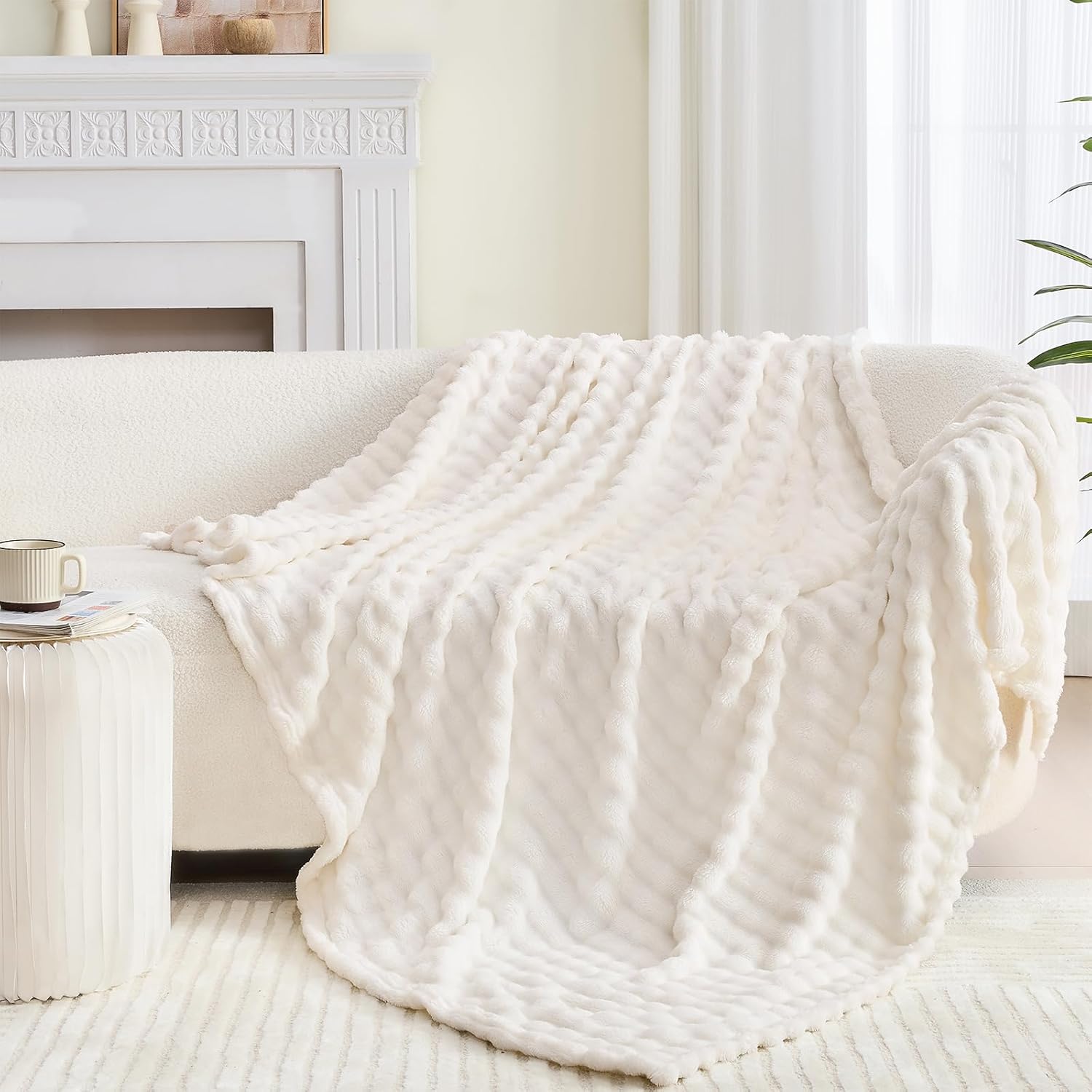 3D Bubble White Plush Blankets - Christmas Throw Blanket recension och pris