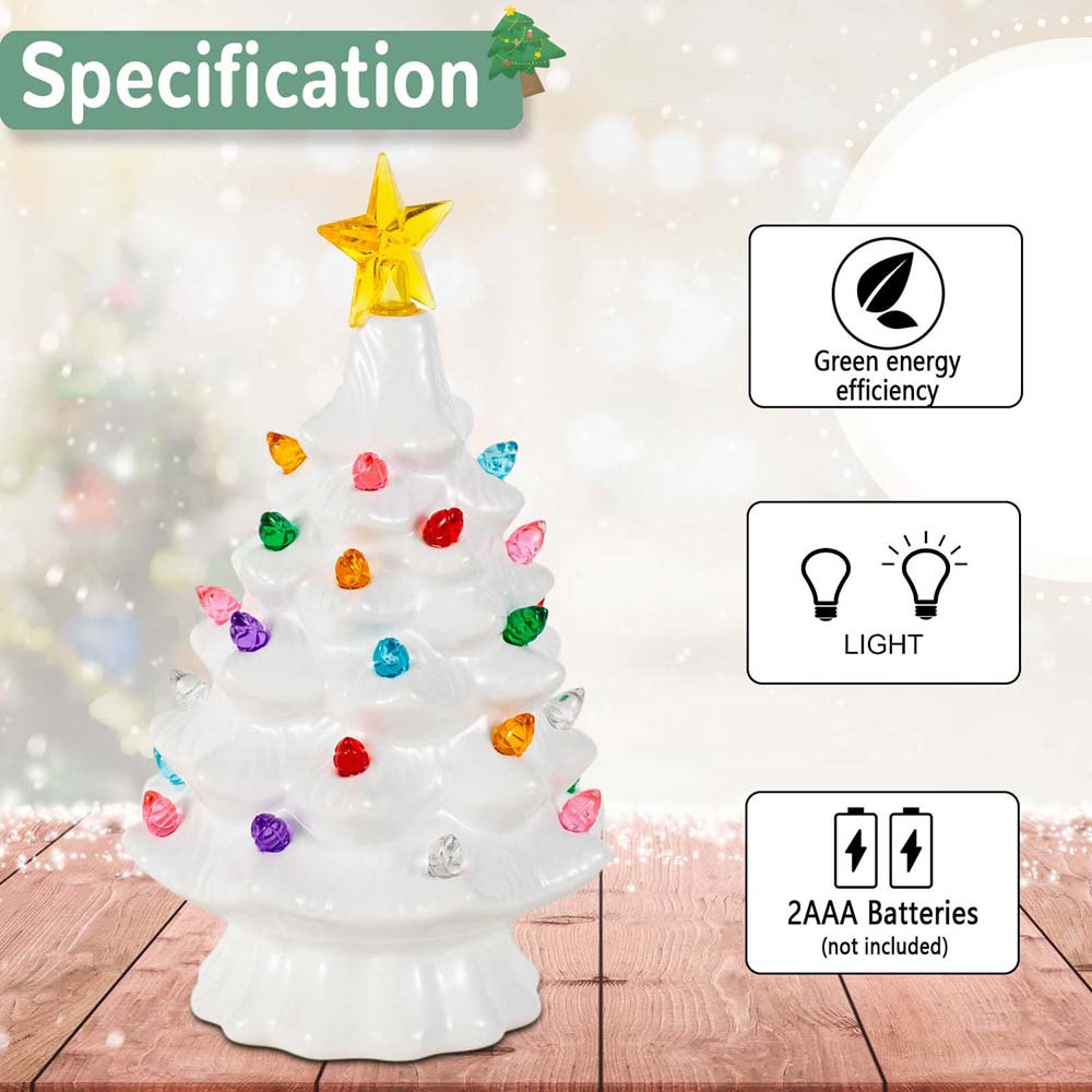 7 Inch Ceramic Christmas Villa - Star Tree Topper recension och pris
