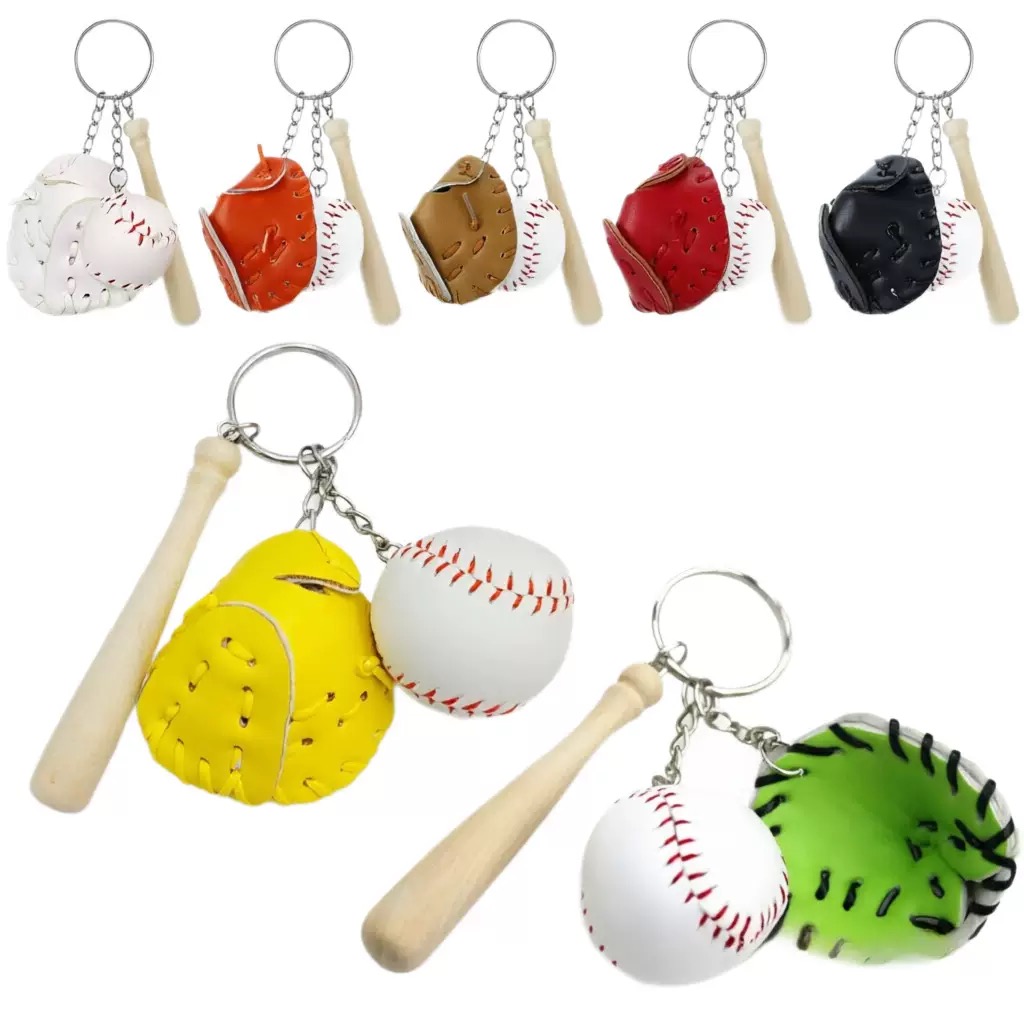 2CM Baseball Keychain 3Pcs Set - Ornament Ball Set recension och pris