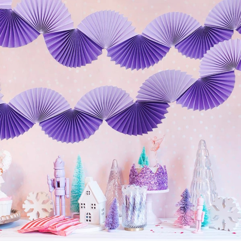 Purple Silver Party Paper 3D F - Tinsel Garland Decoration recension och pris