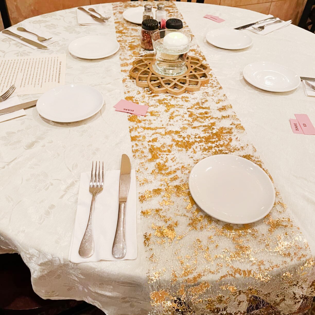 Sparkle Metallic Gold Thin Tab - Christmas Table Runner recension och pris