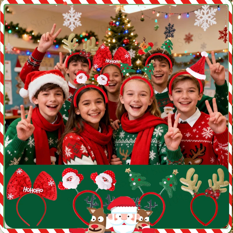 12-120Pcs Christmas Headband C - Reindeer Antlers Headband recension och pris