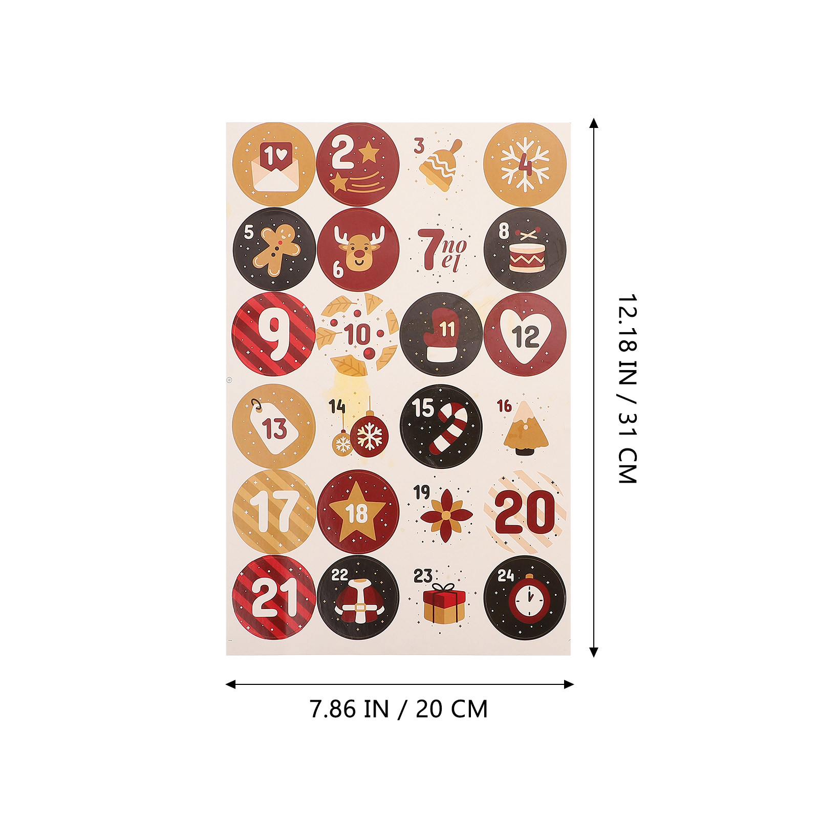 10 Sheets Christmas Decoration - Advent Calendar Gift recension och pris