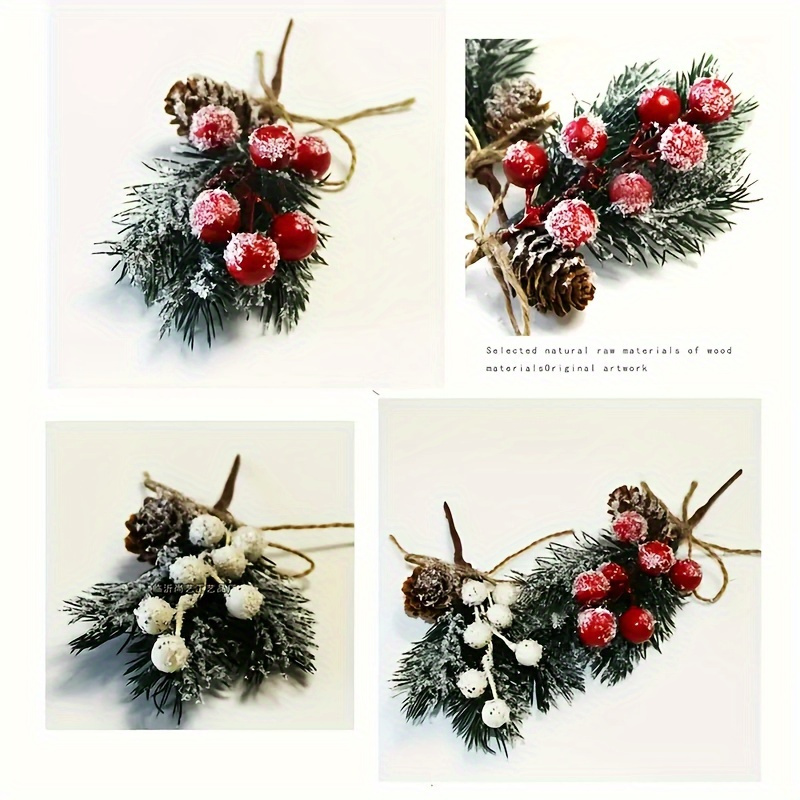 12Pcs Christmas Pine Picks Art - Christmas Tree Artificial recension och pris