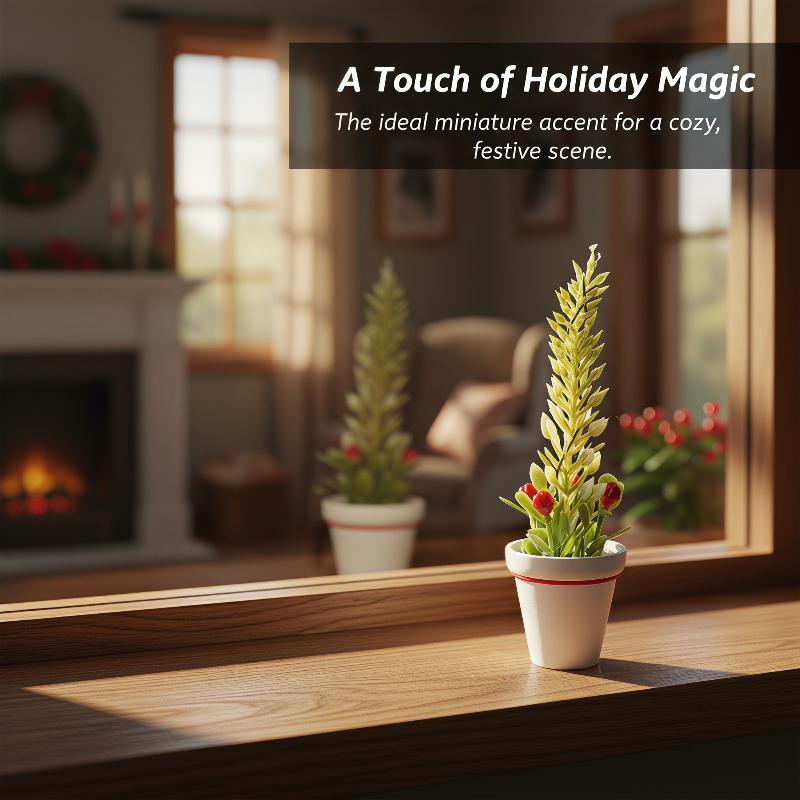 Mini Christmas Potted Tree Mod - Christmas Tree Artificial recension och pris