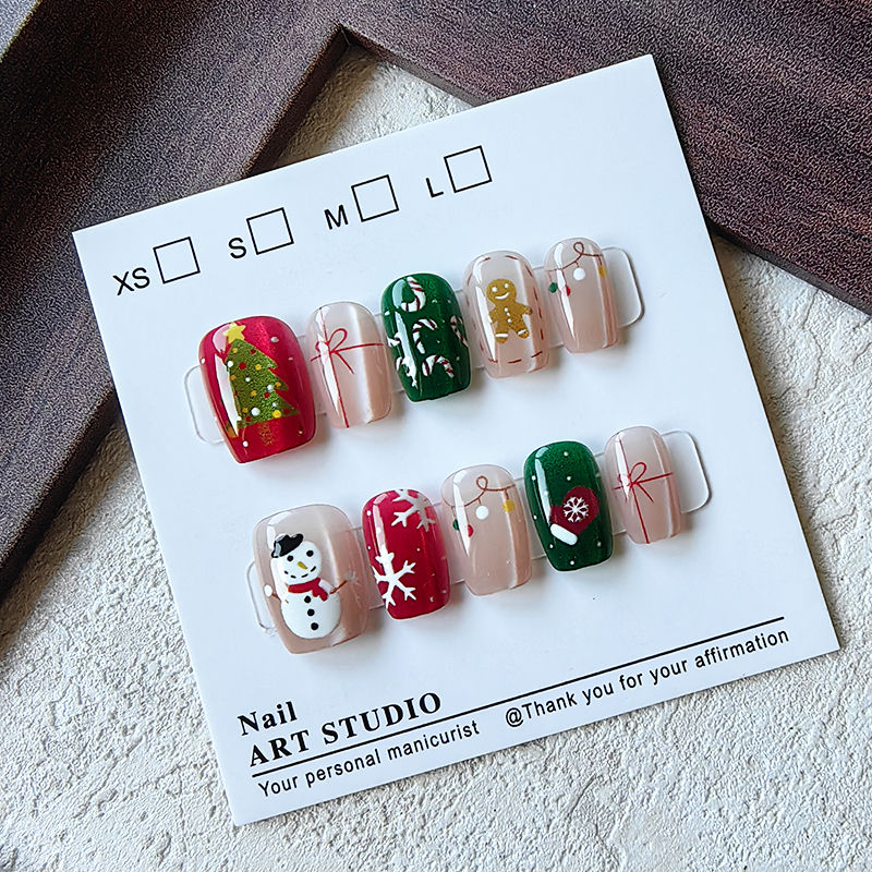 10 Pcs Christmas Half Handmade - Christmas Tree Artificial recension och pris