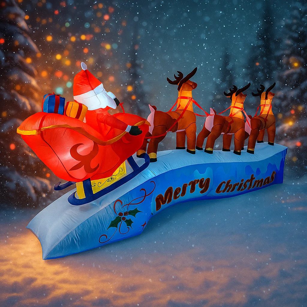11.8FT Santa Claus Reindeer Sl - Christmas Lights Outdoor recension och pris