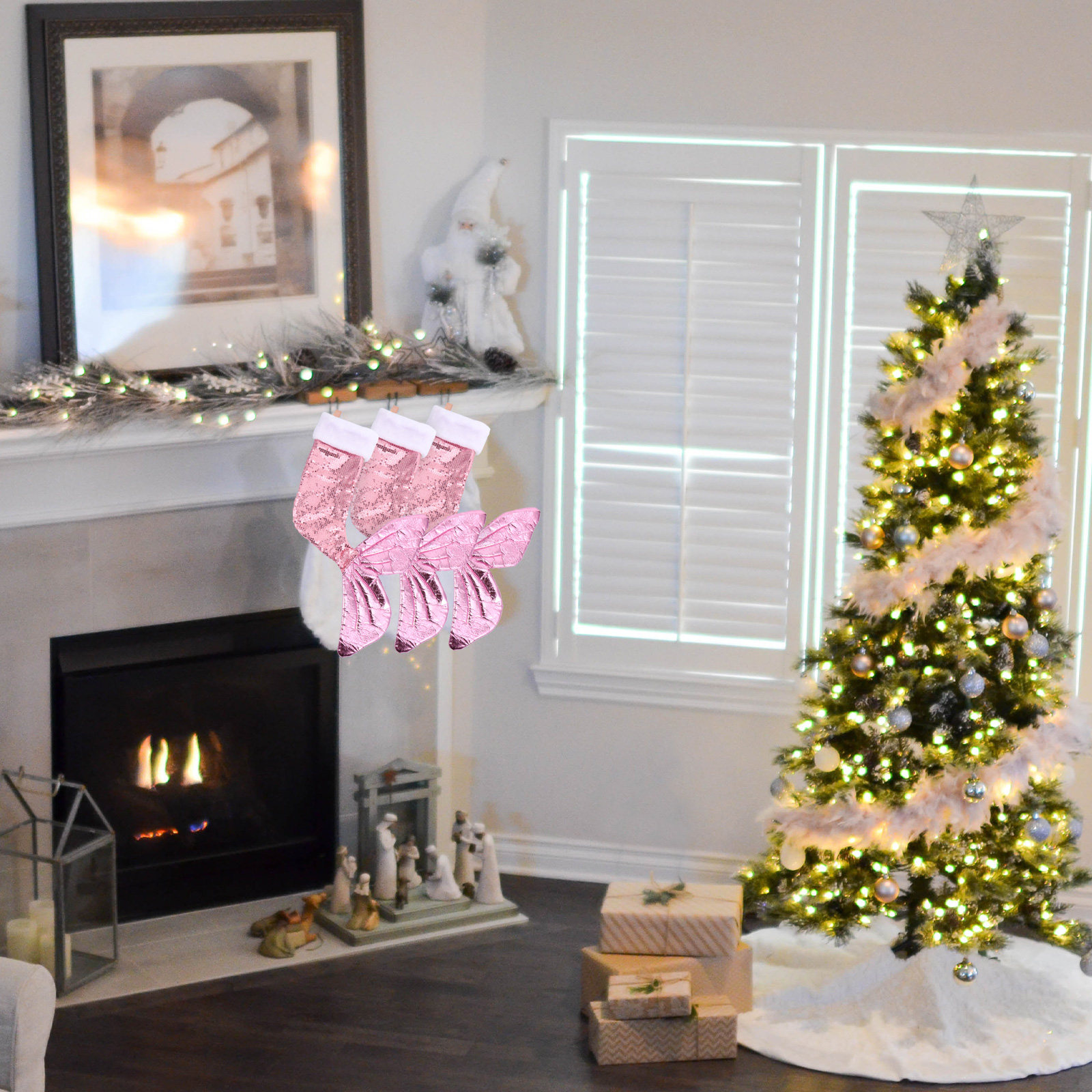 Sequins Mermaid Tail Stocking  - Christmas Stocking Hanging recension och pris