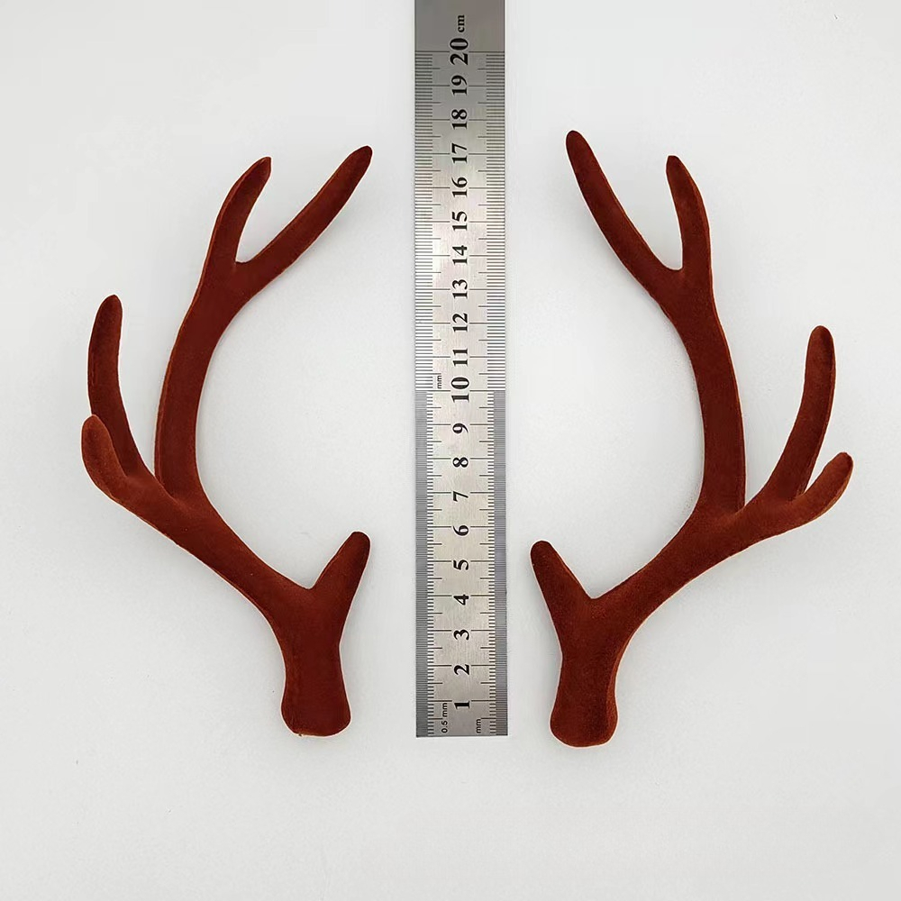 10pair 17cm Flocked Reindeer A - Reindeer Antlers Headband recension och pris