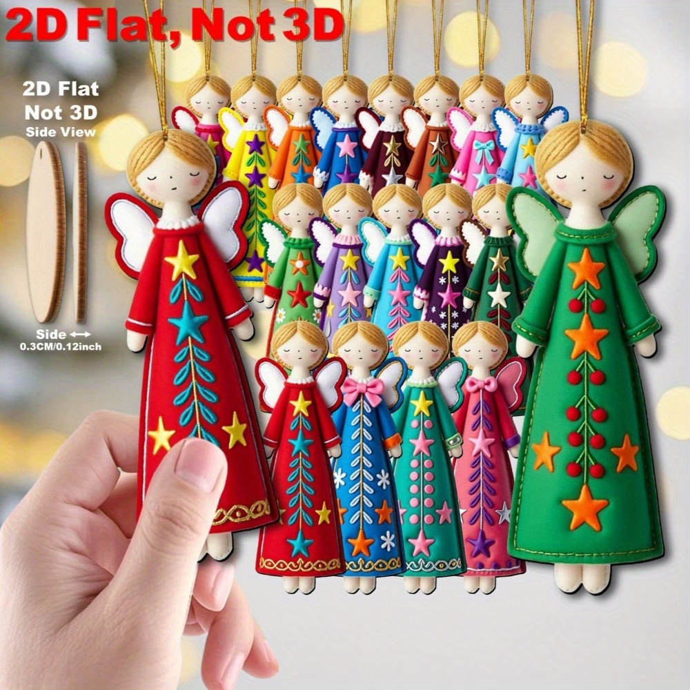 16Pcs Colorful Angel Ornaments - Star Tree Topper recension och pris