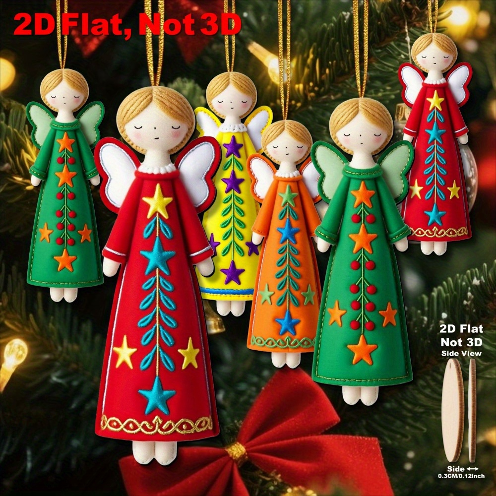 16Pcs Colorful Angel Ornaments - Star Tree Topper recension och pris