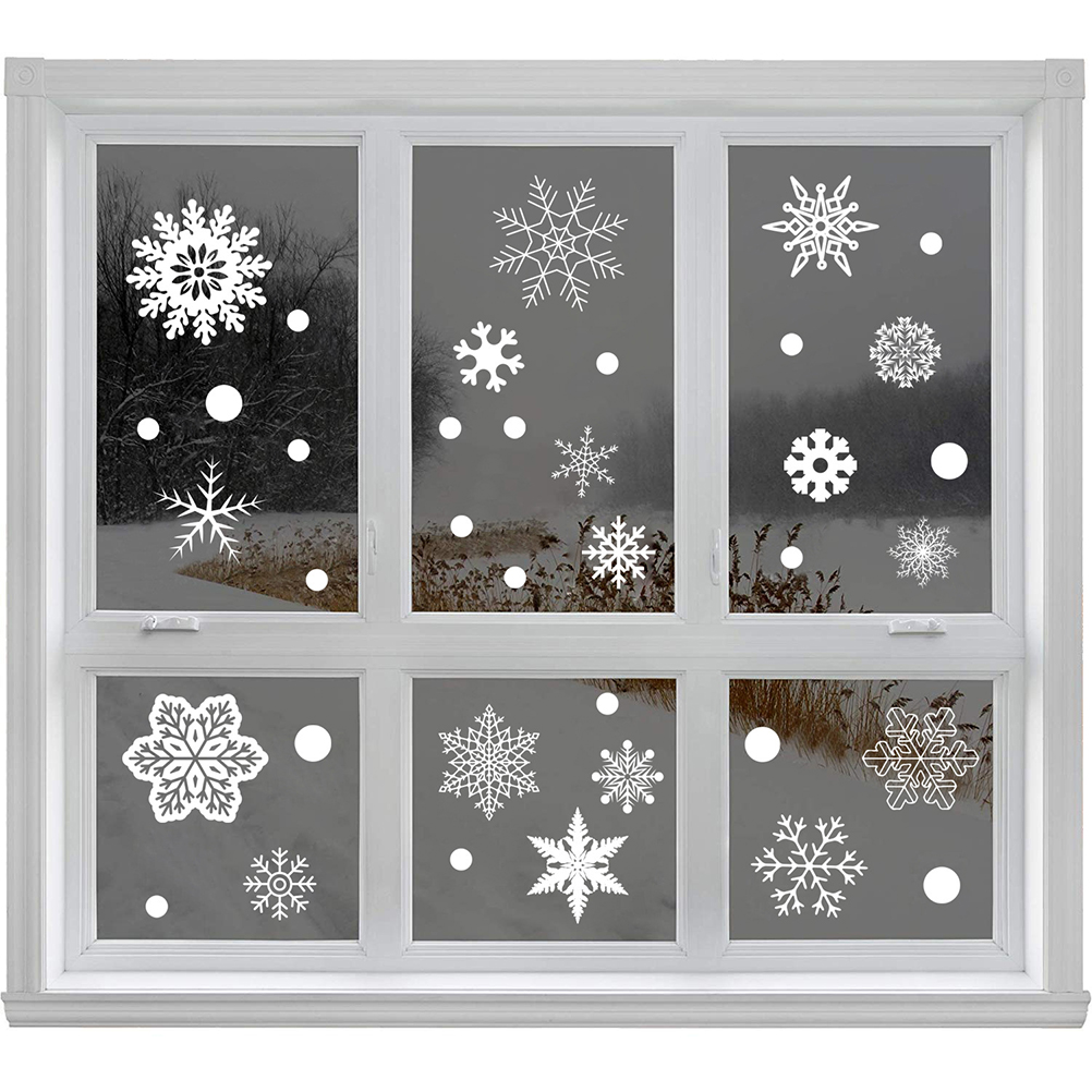 37PCS Gift Xmas Festival Suppl - Snowflake Window Decal recension och pris