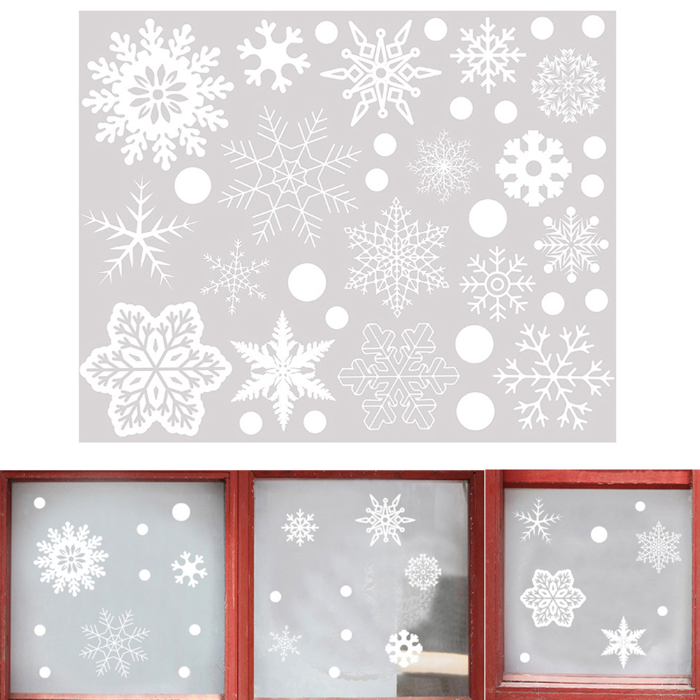 37PCS Gift Xmas Festival Suppl - Snowflake Window Decal recension och pris