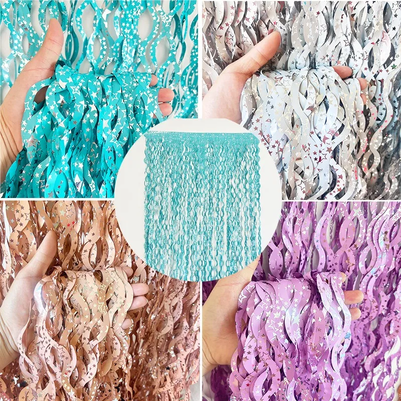 1X2M Star Colorful Rain Tinsel - Tinsel Garland Decoration recension och pris