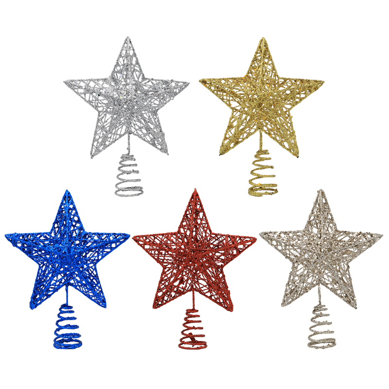 1pc Gold/Silver/Red/Blue Glitt - Star Tree Topper recension och pris