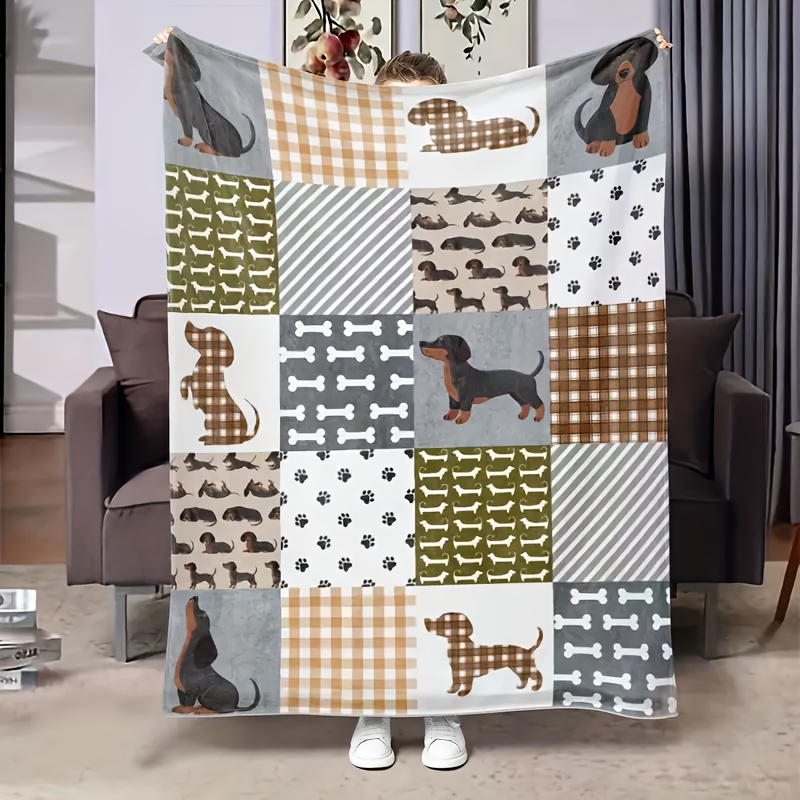Cute Christmas Dachshund Dog B - Christmas Throw Blanket recension och pris