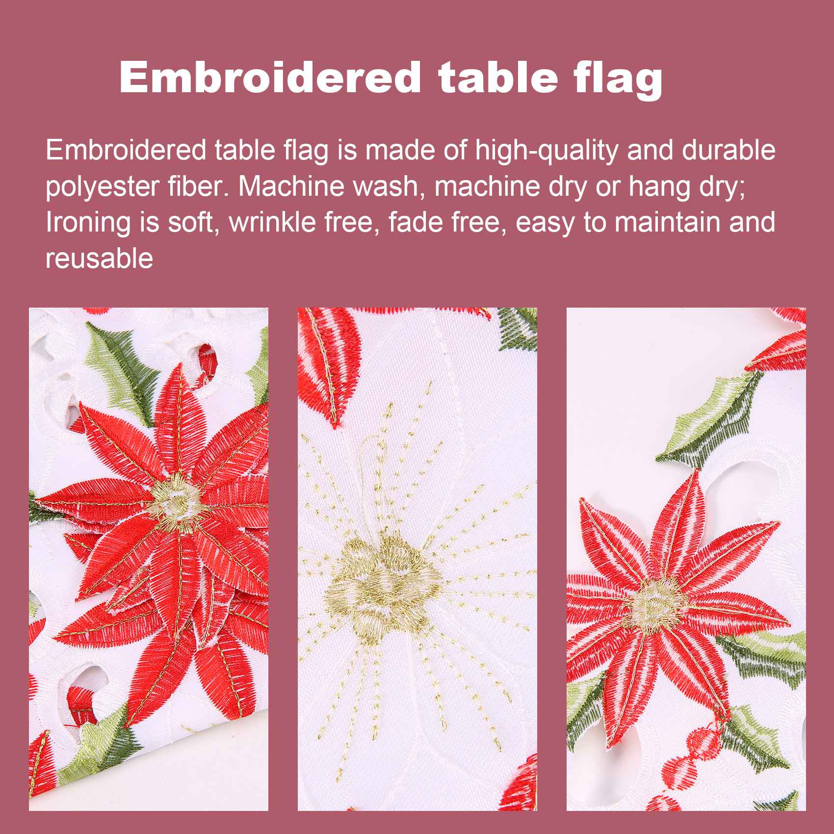 Christmas Embroidered Table Ru - Christmas Table Runner recension och pris