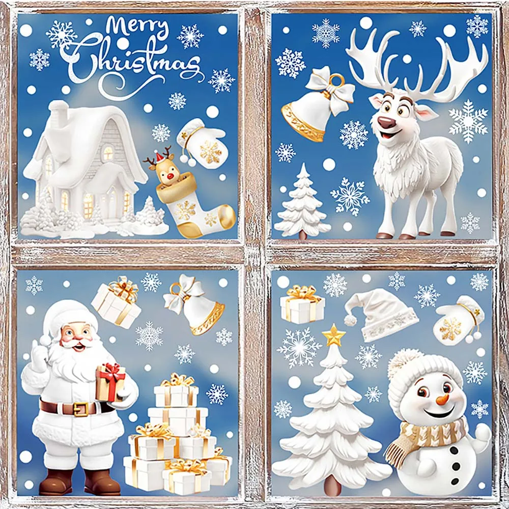 9pcs/set Christmas Window Stic - Snowflake Window Decal recension och pris